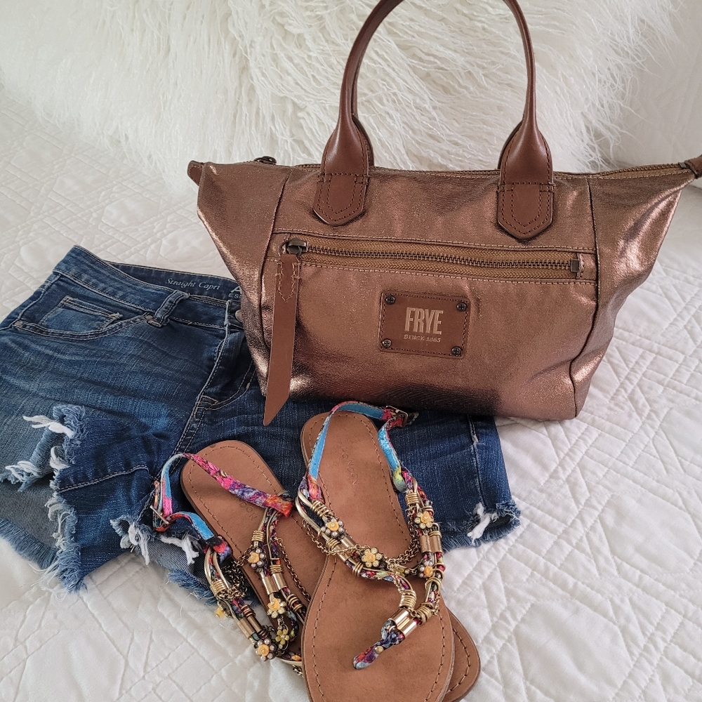 Frye Satchel Metallic Handbag